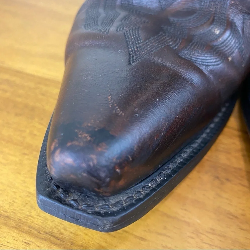 Laredo Hawk Leather Western Cowboy Boots Men’s 8.5D/Women’s 10.5 - Picture 6 of 14